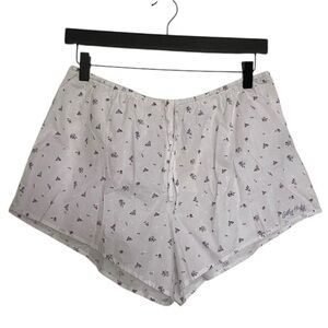 Gilly Hicks White Floral Sleep Shorts